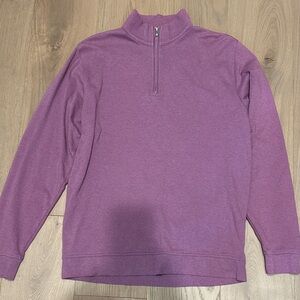 Peter Millar Men's Zip-Up Sweater in Purple